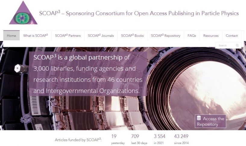 Kuva SCOAP3-konsortion verkkosivusta